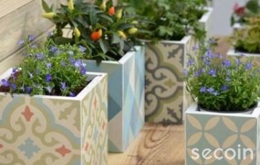 Flowerpot and decorations